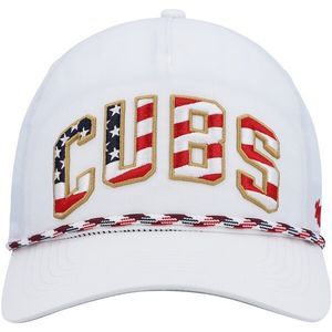 Chicago Cubs ‘47 Flag Flutter Hitch Adjustable SnapBack Hat White BRAND NEW